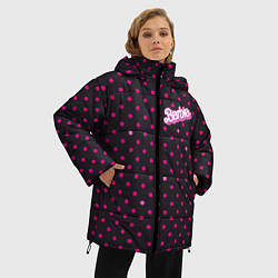 Куртка зимняя женская Барби горошек, цвет: 3D-красный — фото 2