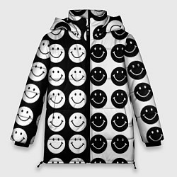 Куртка зимняя женская Smiley black and white, цвет: 3D-светло-серый