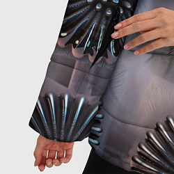 Куртка зимняя женская Узор из жидкого металла, цвет: 3D-черный — фото 2