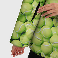 Куртка зимняя женская Узор из теннисных мячей, цвет: 3D-красный — фото 2
