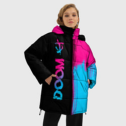 Куртка зимняя женская Doom - neon gradient: по-вертикали, цвет: 3D-черный — фото 2