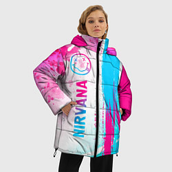Куртка зимняя женская Nirvana neon gradient style: по-вертикали, цвет: 3D-черный — фото 2