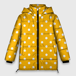 Женская зимняя куртка Горчичный в горошек