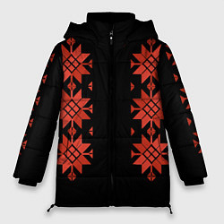 Куртка зимняя женская Удмуртский - вертикаль black 2, цвет: 3D-светло-серый