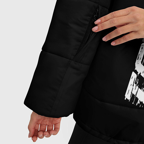 Женская зимняя куртка Toyota speed на темном фоне со следами шин: по-вер / 3D-Черный – фото 5