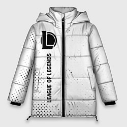 Куртка зимняя женская League of Legends glitch на светлом фоне: по-верти, цвет: 3D-черный