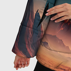 Куртка зимняя женская Планета в далеком космосе, цвет: 3D-светло-серый — фото 2