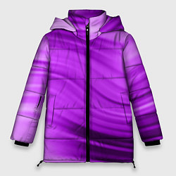 Женская зимняя куртка Розово фиолетовый абстрактный узор волны