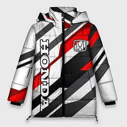 Куртка зимняя женская Honda - red and white, цвет: 3D-светло-серый