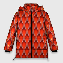 Куртка зимняя женская Шкура красного дракона, цвет: 3D-черный