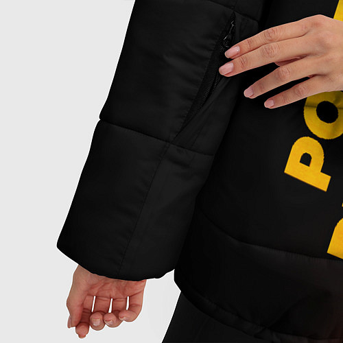 Женская зимняя куртка Poppy Playtime - gold gradient: по-вертикали / 3D-Черный – фото 5