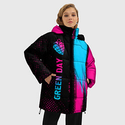 Куртка зимняя женская Green Day - neon gradient: по-вертикали, цвет: 3D-черный — фото 2