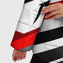 Куртка зимняя женская Mass effect - white uniform n7, цвет: 3D-черный — фото 2