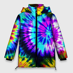 Куртка зимняя женская Abstraction colorful composition, цвет: 3D-светло-серый