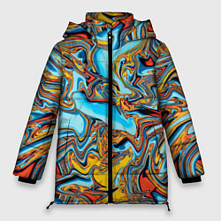 Куртка зимняя женская Абстрактная диффузия, цвет: 3D-светло-серый