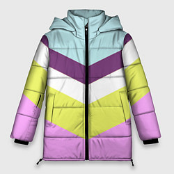 Куртка зимняя женская Спортивный цвет семидесятых, цвет: 3D-черный