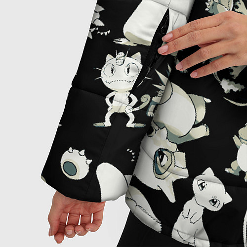 Женская зимняя куртка Пикачу и сборник аниме покемонов / 3D-Черный – фото 5