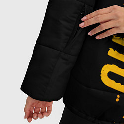 Куртка зимняя женская Queen - gold gradient по-вертикали, цвет: 3D-черный — фото 2