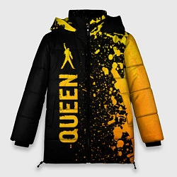 Куртка зимняя женская Queen - gold gradient по-вертикали, цвет: 3D-черный