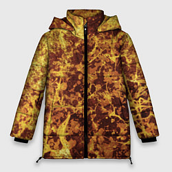 Куртка зимняя женская Абстракция - желтый антрацит, цвет: 3D-красный