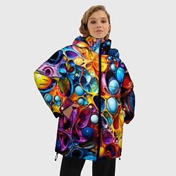 Куртка зимняя женская Космическая фантазия, цвет: 3D-черный — фото 2