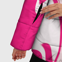 Куртка зимняя женская Абстракция разлитая розовая краска, цвет: 3D-светло-серый — фото 2