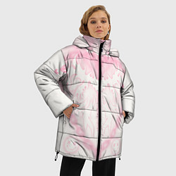 Куртка зимняя женская Сердце на цепях, цвет: 3D-светло-серый — фото 2