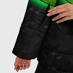 Куртка зимняя женская Майнкрафт крипер, цвет: 3D-черный — фото 2