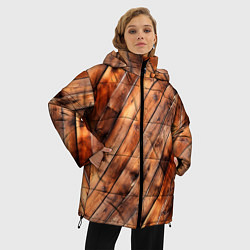 Куртка зимняя женская Деревянная обшивка, цвет: 3D-черный — фото 2