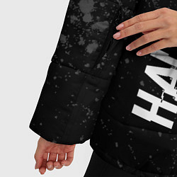 Куртка зимняя женская Half-Life glitch на темном фоне вертикально, цвет: 3D-черный — фото 2