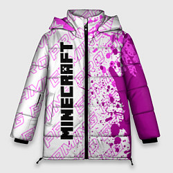 Куртка зимняя женская Minecraft pro gaming по-вертикали, цвет: 3D-черный