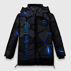 Куртка зимняя женская Mercedes - плиты с эффектом свечения, цвет: 3D-черный