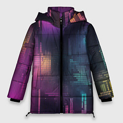 Женская зимняя куртка Цветные пиксели retro