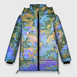 Куртка зимняя женская Разноцветный витраж, цвет: 3D-черный