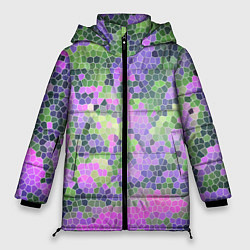Женская зимняя куртка Разноцветный витраж