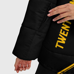 Куртка зимняя женская Twenty One Pilots - gold gradient вертикально, цвет: 3D-черный — фото 2