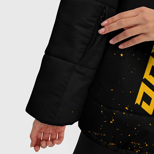 Женская зимняя куртка Daewoo - gold gradient по-вертикали / 3D-Черный – фото 5