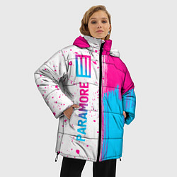 Куртка зимняя женская Paramore neon gradient style по-вертикали, цвет: 3D-черный — фото 2