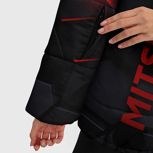 Женская зимняя куртка Mitsubishi - плиты с эффектом свечения / 3D-Черный – фото 5