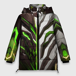 Куртка зимняя женская Броня адская и райская зелёная, цвет: 3D-светло-серый