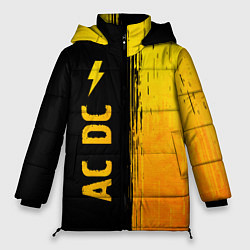 Куртка зимняя женская AC DC - gold gradient по-вертикали, цвет: 3D-черный