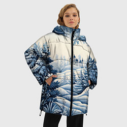 Куртка зимняя женская Зимняя сказка 2024, цвет: 3D-черный — фото 2
