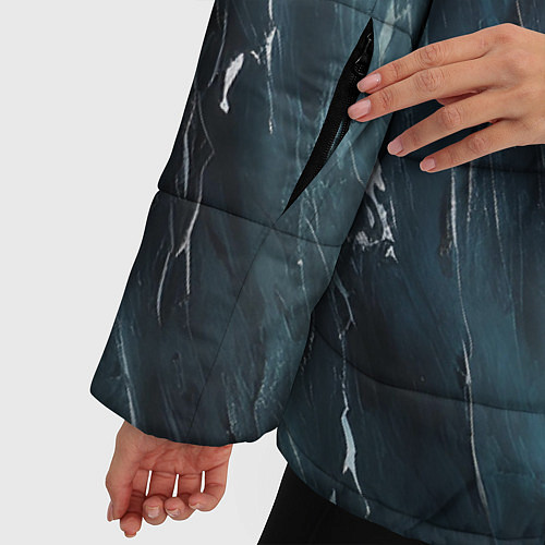 Женская зимняя куртка Контраст воды и огня / 3D-Черный – фото 5
