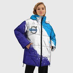 Куртка зимняя женская Вольво - триколор, цвет: 3D-светло-серый — фото 2