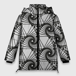 Куртка зимняя женская Треугольник и линии, цвет: 3D-светло-серый