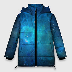 Куртка зимняя женская Голубой космос, цвет: 3D-черный