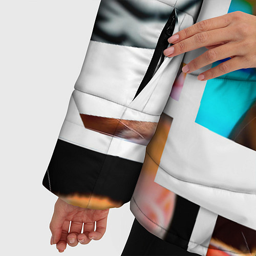 Женская зимняя куртка Котики фото / 3D-Черный – фото 5