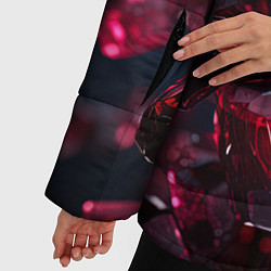 Куртка зимняя женская Плиты в стиле абстракционизм, цвет: 3D-красный — фото 2