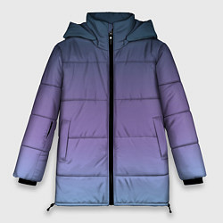 Куртка зимняя женская Градиент синий фиолетовый голубой, цвет: 3D-черный