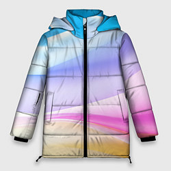 Куртка зимняя женская Нежная абстракция, цвет: 3D-светло-серый